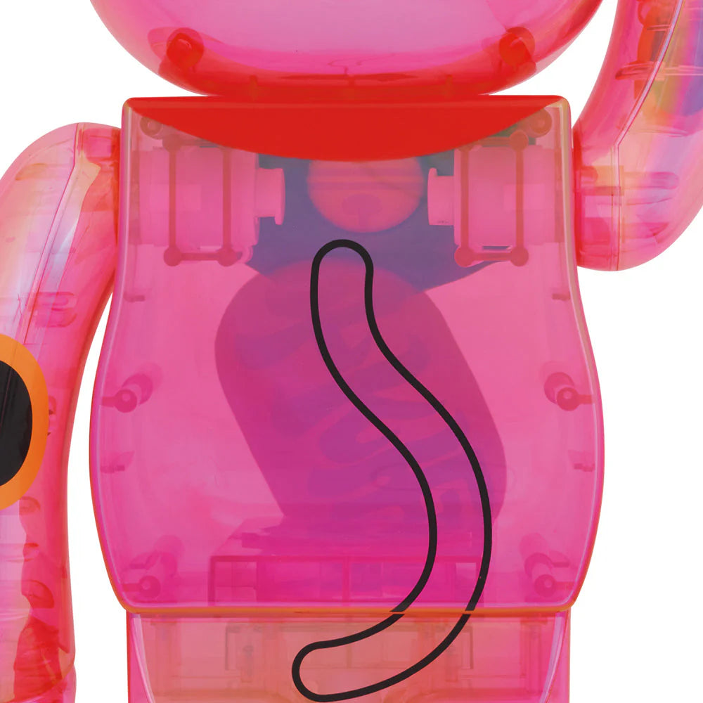 BE@RBRICK MANEKINEKO PINK TRANSPARENT PLATING 1000%