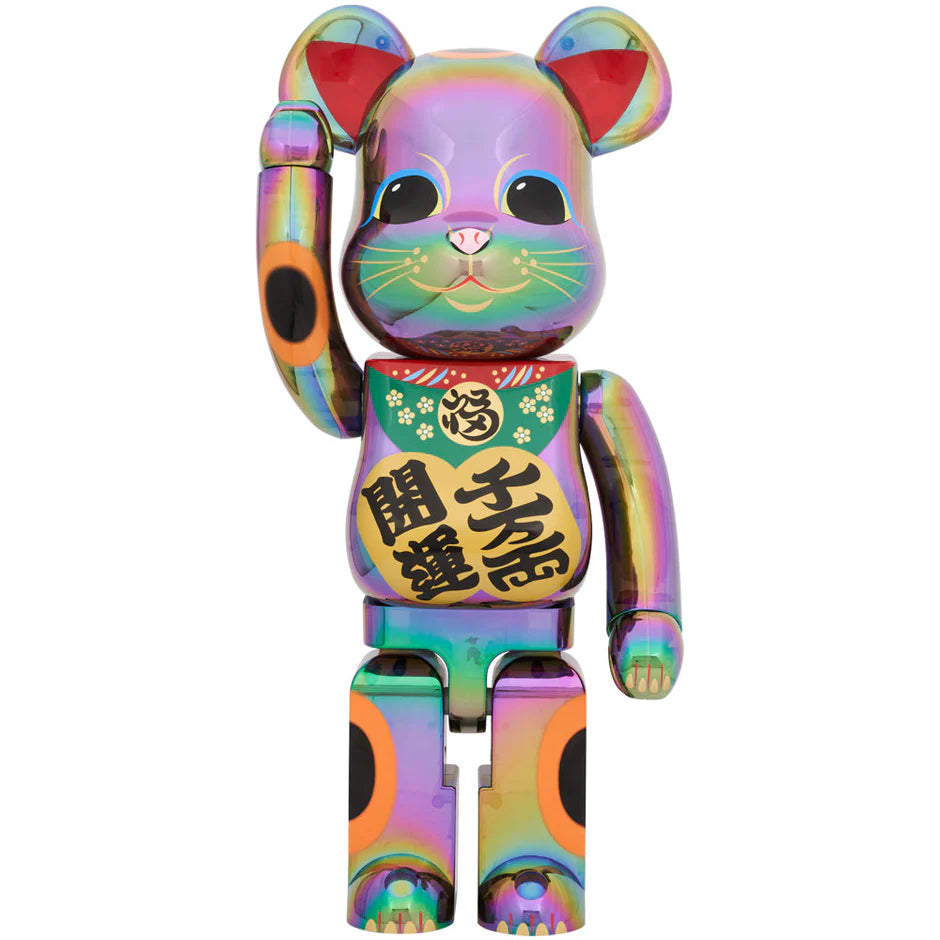 BE@RBRICK MANEKINEKO GOOD LUCK TEN MILLION RYO BLACK TRANSPARENT PLATING 1000%