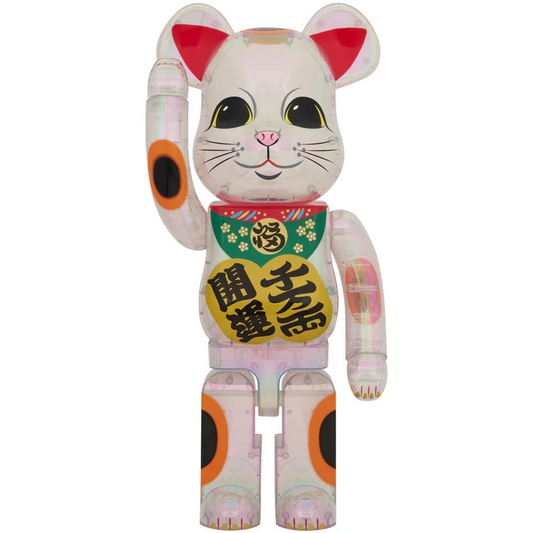 BE@RBRICK Maneki Neko Good Luck - Ten Million Ryo Transparent Plating 1000%